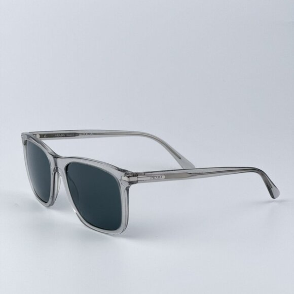 Prada Men BRAND NEW Sunglasses Grey Crystal Blue Rectangle PR18WS U430A9 - Picture 5 of 11